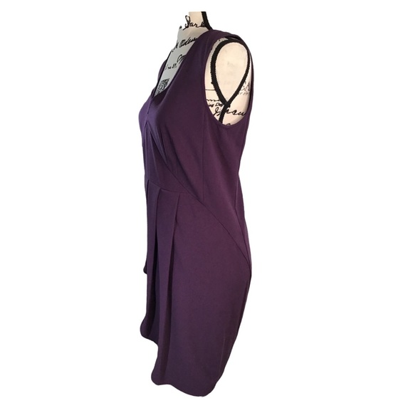GAP - Cascading Sleeveless Sheath Dress in Plum - Size 6 EUC - Picture 4 of 14
